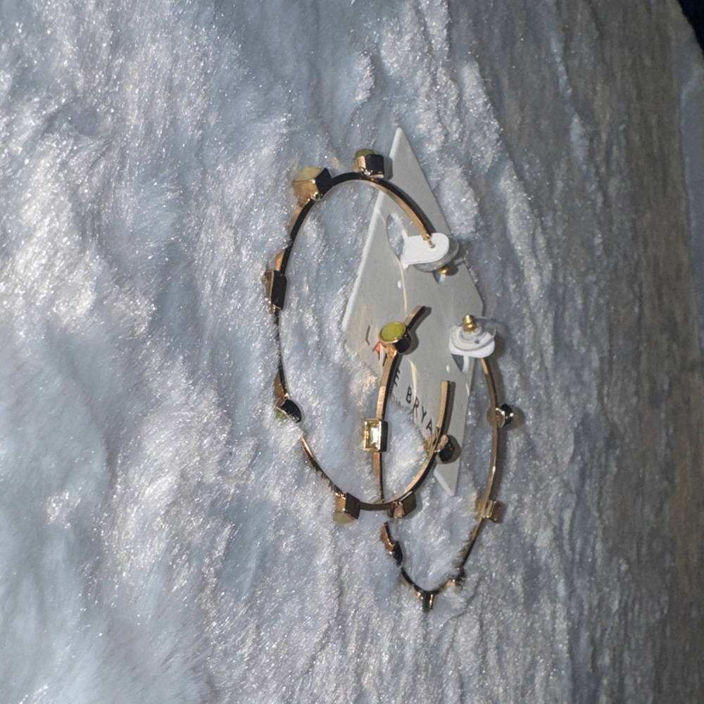 Lane Bryant Gold Studded Hoop Earrings